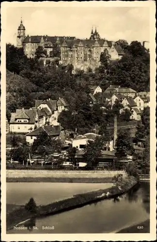 Ak Nossen in Sachsen, Teilansicht, Schloss