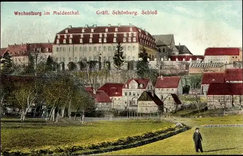 Ak Wechselburg in Sachsen, Gräfl. Schönburg. Schloss