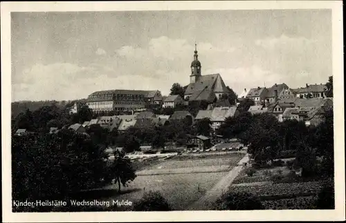 Ak Wechselburg in Sachsen, Kinder Heilstätte, Kirche, Schloss