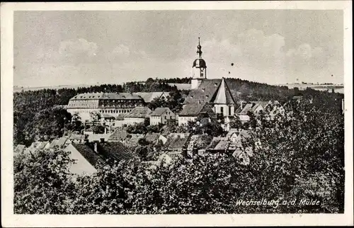 Ak Wechselburg in Sachsen, Kirche, Schloss