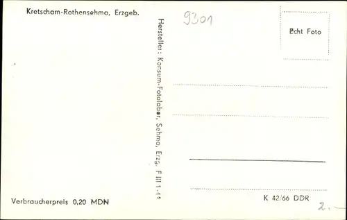 Ak Kretscham Rothensehma Neudorf Sehmatal im Erzgebirge, Teilansicht