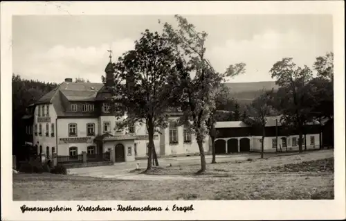 Ak Kretscham Rothensehma Neudorf Sehmatal im Erzgebirge, Genesungsheim