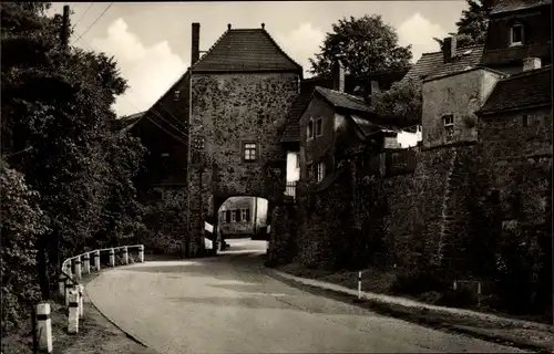 Ak Geithain in Sachsen, Straßenpartie am Stadttor