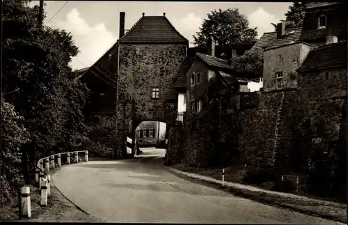 Ak Geithain in Sachsen, Straßenpartie am Stadttor