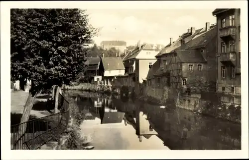 Ak Döbeln in Sachsen, Flusspartie, Häuser