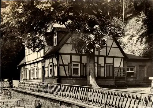 Ak Nossen, Konsum-Gaststätte "Huthaus", Fachwerkhaus