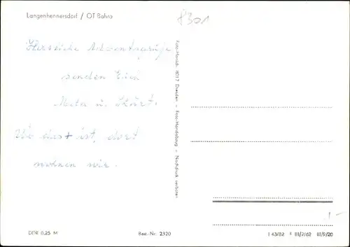Ak Bahra Langenhennersdorf Bad Gottleuba-Berggießhübel in Sachsen, Panorama