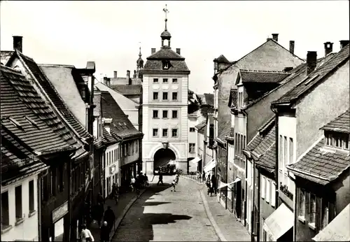 Ak Borna in Sachsen, Blick zum Reichstor, Heimatmuseum