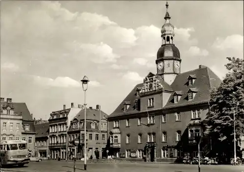 Ak Borna in Sachsen, Rathaus, Marktplatz