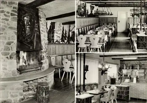 Ak Berga an der Weißen Elster Thüringen, Hammer Michel Baude, Gaststätte der LPG Elstertal