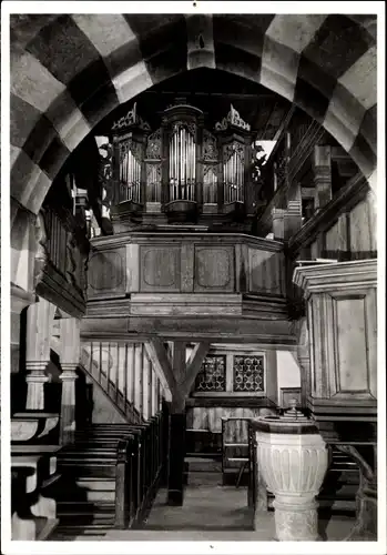 Ak Urphar Wertheim am Main, Jakobuskirche, 1000jährige Wehrkirche, Orgel