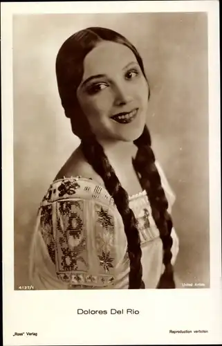 Ak Schauspielerin Dolores del Rio, Portrait, Ross Verlag 4127 1