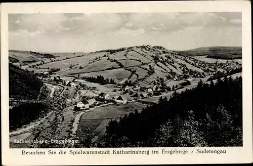 Ak Hora Svaté Kateřiny Katharinaberg Region Aussig, Gesamtansicht