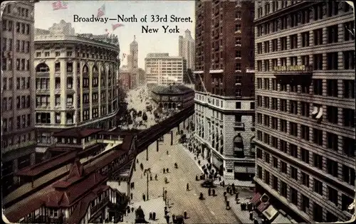 Ak Manhattan New York City USA, Broadway, North of 33rd Street