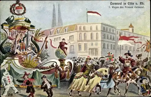 Ak Köln, Karneval, Festzug, Wagen des Prinzen Carneval
