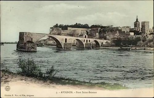 Ak Avignon Vaucluse, Pont Saint Benezet