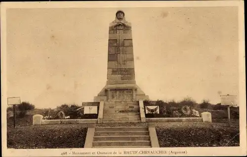 Ak Lachalade Meuse, Monument et Ossuaire de la Haute Chevauchee, Argonne