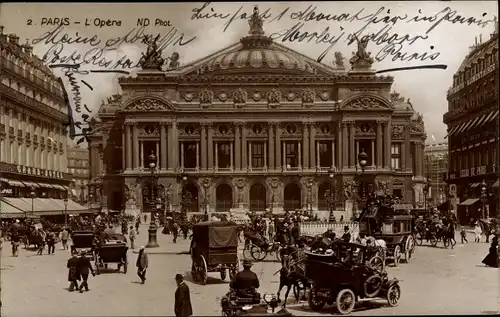 Ak Paris IX Opéra, l'Opera, Kutsche