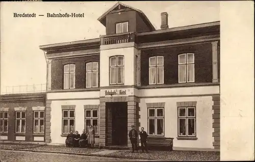 Ak Bredstedt in Nordfriesland, Bahnhofs Hotel