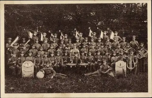 Ak Rendsburg in Schleswig Holstein, Privat Militärmusik Vorschule, Orchester