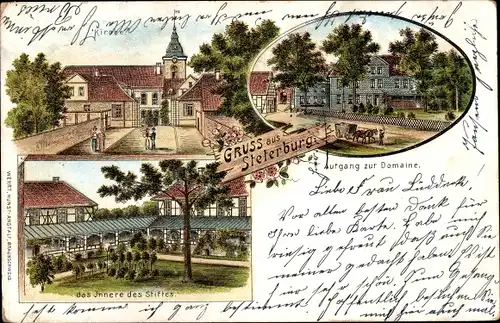Litho Steterburg Salzgitter in Niedersachsen, Aufgang zur Domaine, Stift