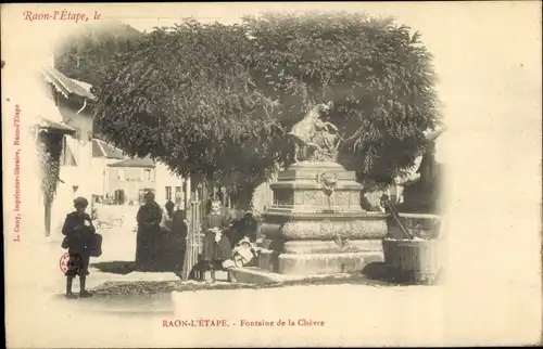 Ak Raon l'Étape Lothringen Vosges, Fontaine de la Chevre