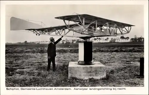 Ak Haarlemmermeer Nordholland Niederlande, Schiphol, Flughafen, Aanwijzer landingsrichting