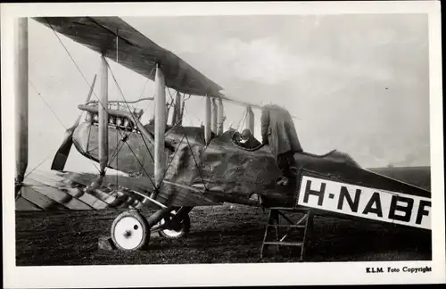 Ak Niederländisches Zivilflugzeug, KLM De Havilland 9, H NABF