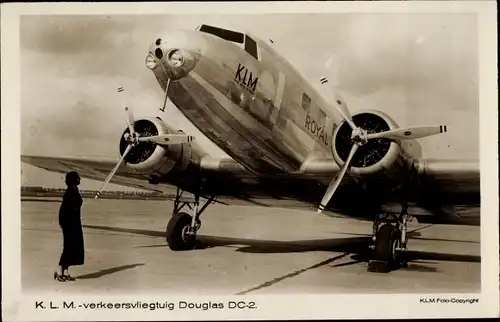 Ak Niederländisches Verkehrsflugzeug, Douglas DC 2, KLM