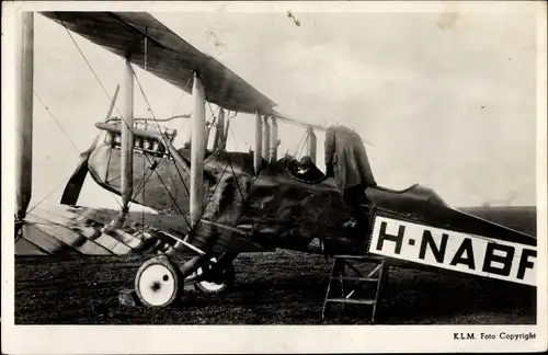 Ak Niederländisches Zivilflugzeug, KLM, De Havilland 9, H NABF