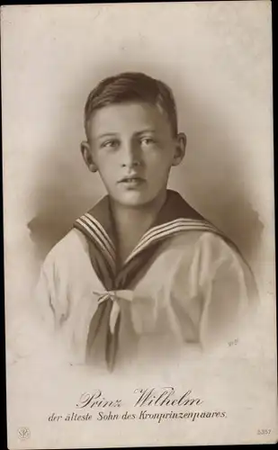 Ak Prinz Wilhelm von Preußen, Sohn des Kronprinzen, Portrait, NPG 5357