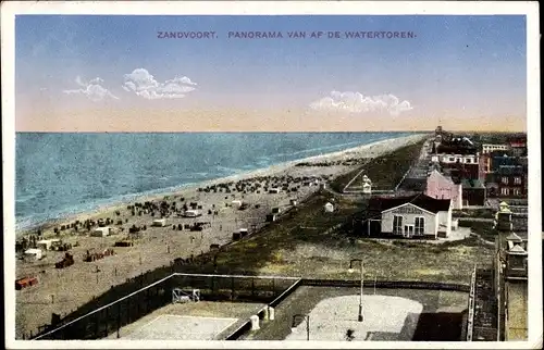 Ak Zandvoort Nordholland Niederlande, Panorama van af de Watertoren