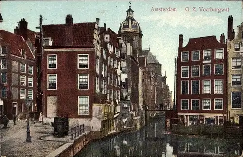 Ak Amsterdam Nordholland Niederlande, O.Z. Voorburgwal