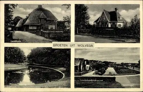 Ak Wolvega Friesland Niederlande, Landhuis, Spoorsingel