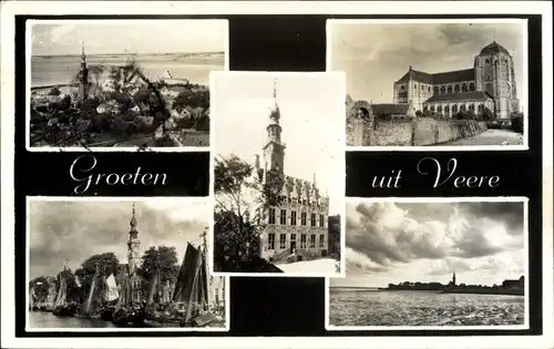 Ak Veere Zeeland Niederlande, Teilansichten