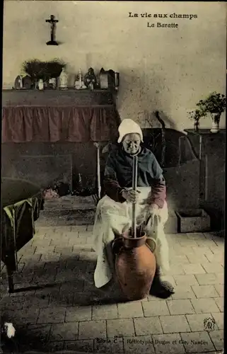 Ak Frankreich, La vie aux champs, la Baratte