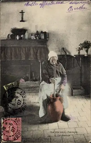 Ak Frankreich, La vie aux champs, la Baratte