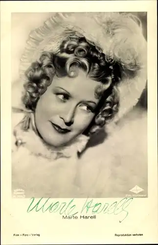 Ak Schauspielerin Marte Harell, Portrait