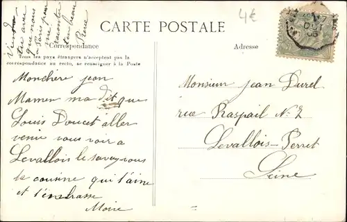 Buchstaben Ak Französischer Vorname Jean, Frau-Portrait, Blumen