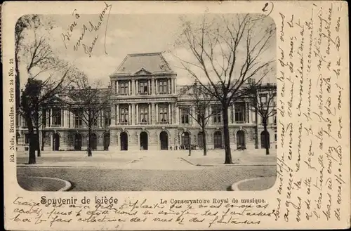 Ak Liège Lüttich Wallonien, Le Conservatoire Royal de musique