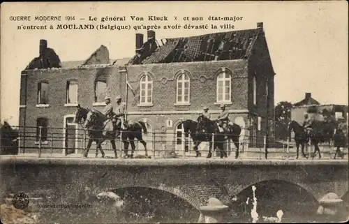 Ak Mouland Voeren Flandern Limburg, Le General von Kluck