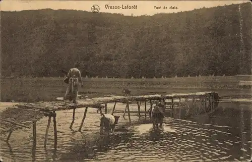 Ak Lafôret Vresse sur Semois Wallonien Namur, Pont de claie