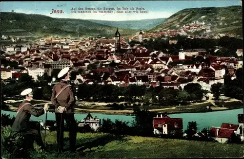 Studentika Ak Jena, Stadtpanorama, Studenten, Gedicht