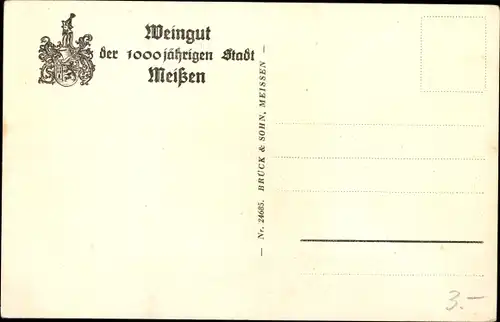 Ak Meißen an der Elbe, Weingut, Hauptkeller, altes Pressgebäude Ratsweinberg