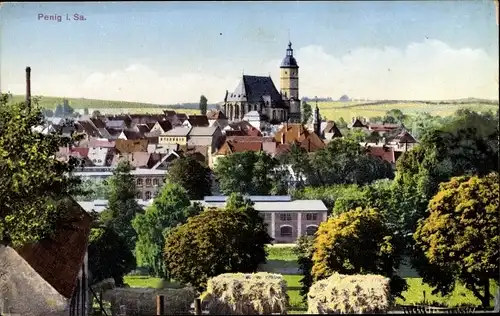 Ak Penig in Sachsen, Ort mit Stadtkirche