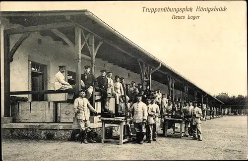 Ak Königsbrück in der Oberlausitz, Truppenübungsplatz, Neues Lager, Deutsche Soldaten