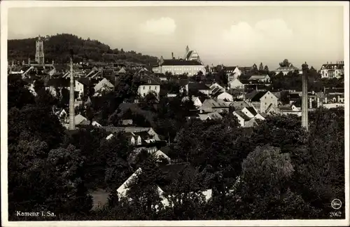 Ak Kamenz in Sachsen, Panorama, Kirche