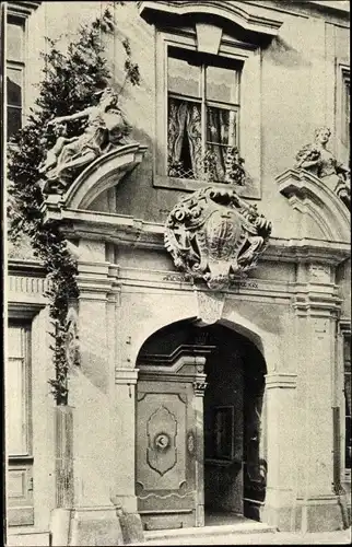 Ak Pirna an der Elbe, Altes Portal in der Lange Straße
