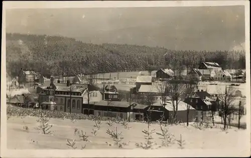 Ak Kretscham Rothensehma Neudorf Sehmatal im Erzgebirge, Genesungsheim der SVA Sachsen, Winter