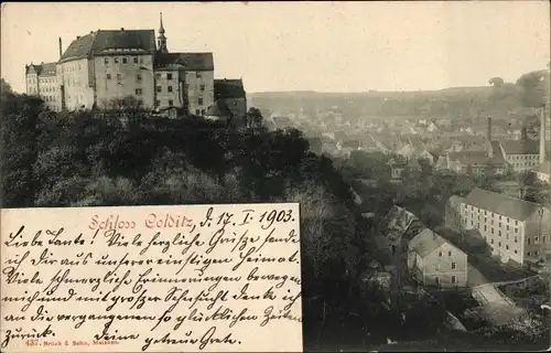 Ak Colditz in Sachsen, Schloss, Teilansicht des Ortes